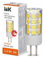 Лампа светодиодная CORN капсула 3,5Вт 230В 3000К керамика G4 IEK