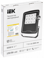 Прожектор светодиодный СДО 08-100 PRO 30град 5000К IP65 черный IEK